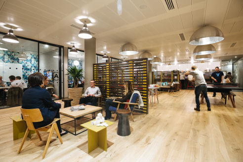 This London office space has all the extras that you'd expect (a bike room, lounge areas, and plenty of conference rooms) and lots more that come as a pleasant surprise (a dog-friendly vibe, an on-site cafe, and a terrace where you can enjoy a view o...