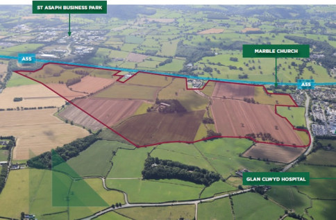 Outline planning permission for 1,715 dwellings as part of a master planned strategic site in central North Wales.

Excellent transport links.

Adjacent to Glan Clwyd Hospital and St Asaph Business Park offering a range of employment opportunities....