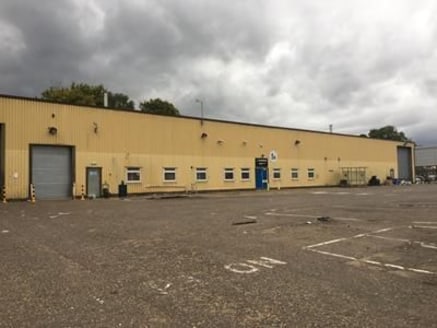 Detached modern warehouse unit of steel portal frame construction with ground floor offices. The warehouse is accessed via three single roller shutter loading door and a separate pedestrian access. There is a large self contained yard and parking to...