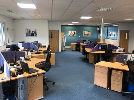 The premises is a semi-detached two storey office building with brick elevations and pitched roof, clad in slate style tyles. The available ground floor accommodation has the following features: - 

Suspended Ceiling

LED Lighting

Perimeter Trunking...