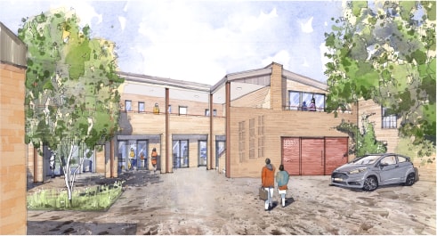 - New mixed office and residential development

- Ground floor offices