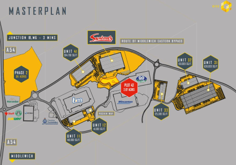 The site extends to 2.87 acres (1.16ha). The site will be sold by way of a 999 year lease. The plot will have access to all mains services from the newly constructed estate road.