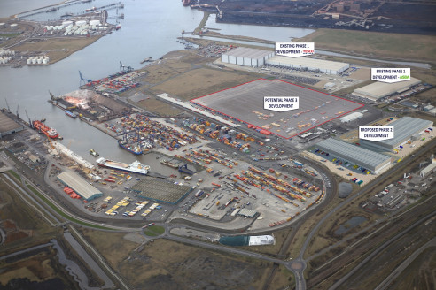 Portcentric warehousing opportunity. The UK's best connected feeder port. Design and build opportunities. Phase 1 home to ASDA and Tesco import centres.