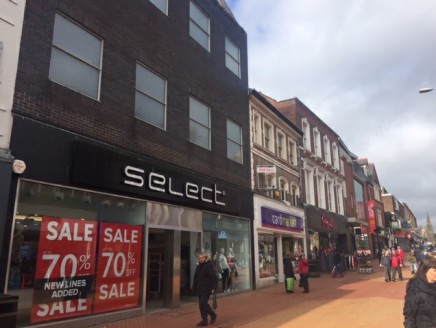 Prominent retail unit to let in Wrexham 

Ground Floor Sales - 2,716 SQ FT / 

Ground Floor Storage - 269 SQ FT / 

First Floor Sales - 2,224 SQ FT / 

Second Floor Storage - 2,272 SQ FT / 

Third Floor Offices, Kitchen, Storage - 1,996 SQ FT