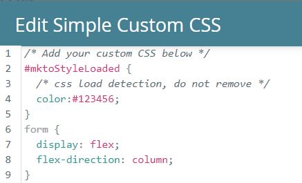 Edit Custom CSS in Marketo