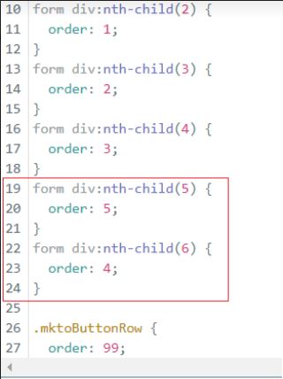 Edit nth-child CSS in Marketo