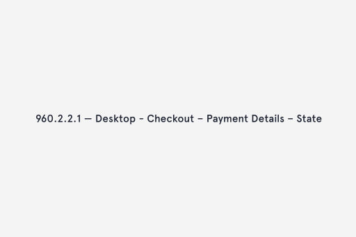 The payment details stage in the checkout flow