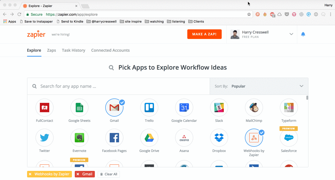 Send form data to an inbox using Zapier Harry Cresswell