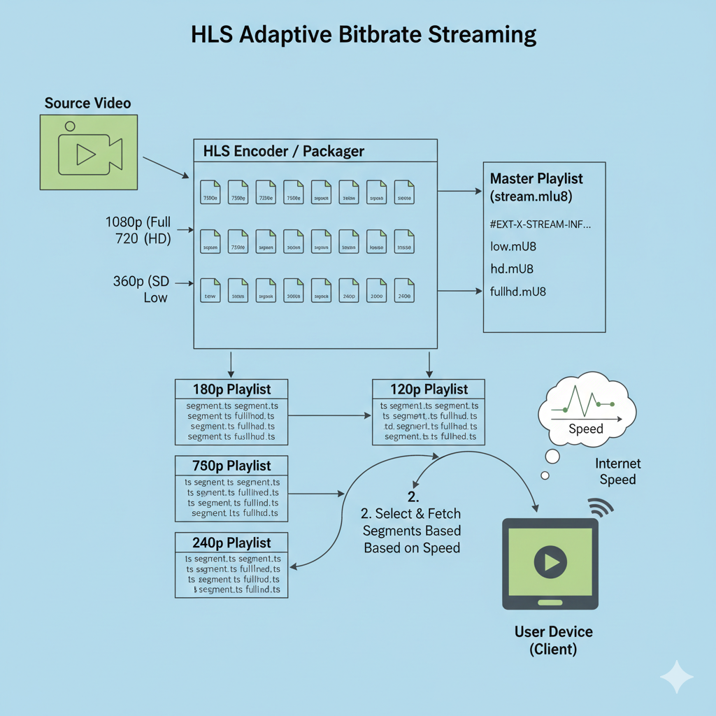 HLS Adaptive Bitrate Streaming