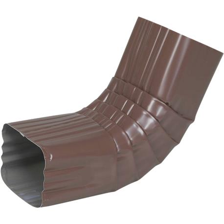 Spectra Metals 3 in. x 4 in. Aluminum Front Downspout Elbow, Brown