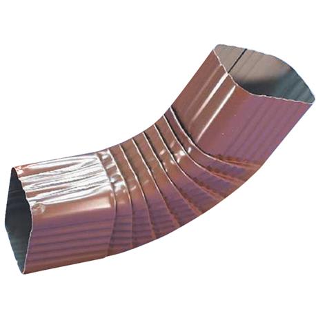 Spectra Metals 2 in. x 3 in. Aluminum Side Downspout Elbow, Brown