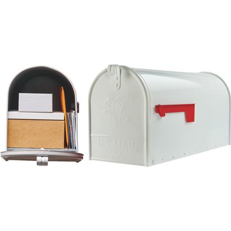 Gibraltar Elite T2 White Rural Post Mount Mailbox