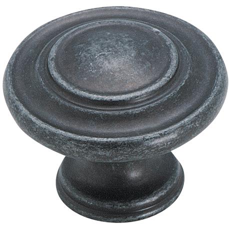 Amerock Inspirations Wrought Iron Dark 3 Ring Knob, 1 3/8 in.