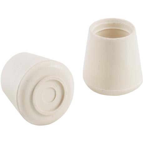 Do it Best 1-1/4 in. Hi-Tip Off White Rubber Furniture Leg Protectors, 2-Pack