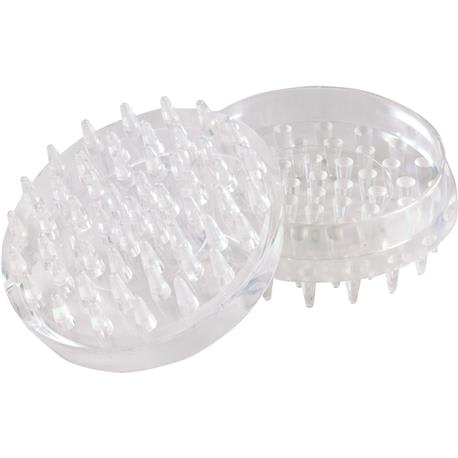 Do it Best 1-1/2 In. ID Round Spiked Clear Leg Caster Cup, 4-Pack