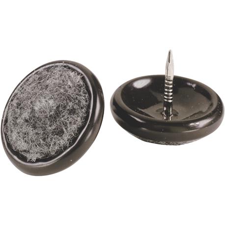 Do it Best 1 In. Round Nail-On Carpet Base Glide, 4-Pack