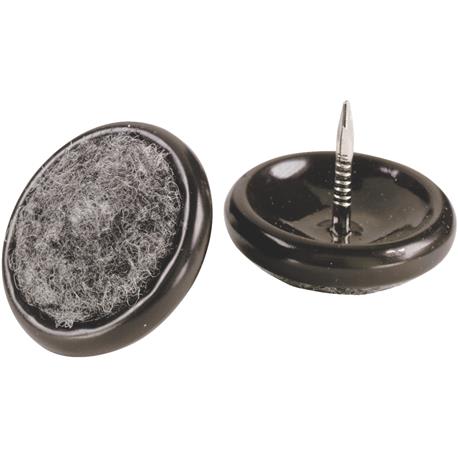 Do it Best 1-1/4 In. Round Nail-On Carpet Base Glide, 4-Pack