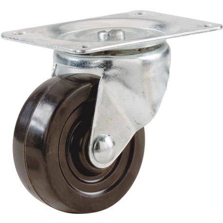 Shepard 2-1/2" Rubber General-Duty Swivel Plate Caster