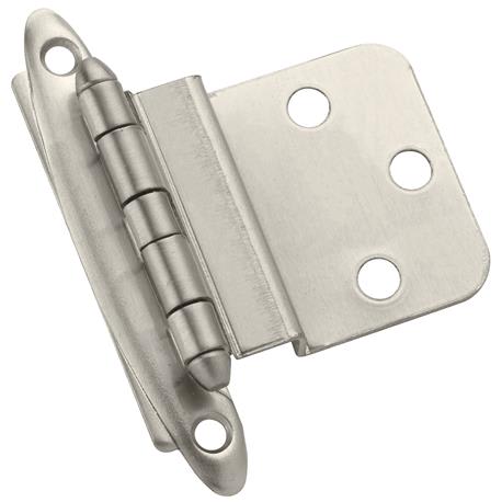 Amerock 3/8" Inset Non-Self-Closing Face Mount Satin Nickel Cabinet Hinge