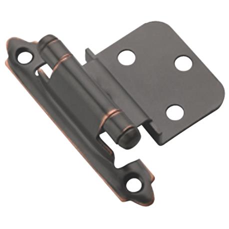 Amerock 3/8" Inset Self-Closing Face Mount Oil-Rubbed Bronze Cabinet Hinge