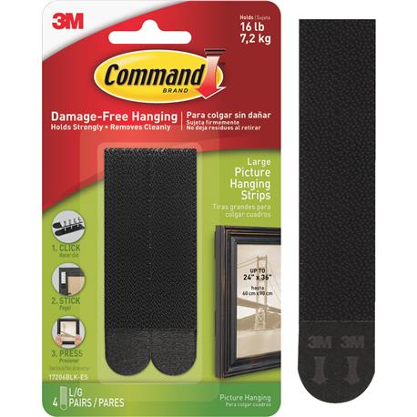 Command Picture Hanging Strips Black 4-pack in the Picture Hangers