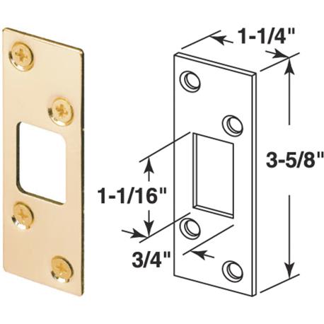 DEFENDER SECURITY Deadbolt 1-1/4 In. x 3-5/8 In. Security Strike