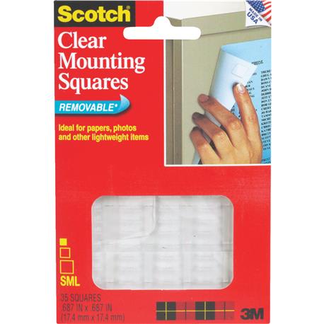 Scotch Removeable Mounting Squares, 35-Pack