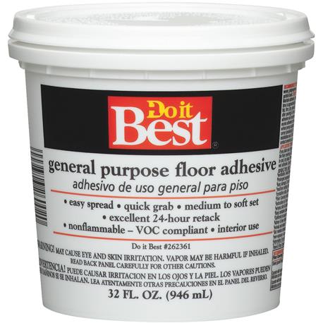 Do it Best Beige General-Purpose Floor Adhesive, 1 Quart