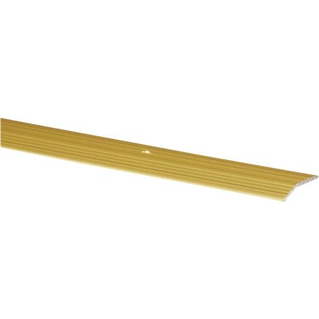 M-D Satin Brass Fluted Carpet Wide Trim Bar, 1-3/8 in. x 6 ft.