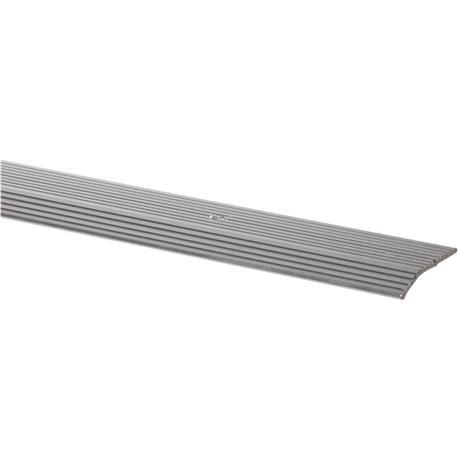 M-D Satin Silver Fluted Carpet Wide Trim Bar, 1-3/8 in. x 3 ft.