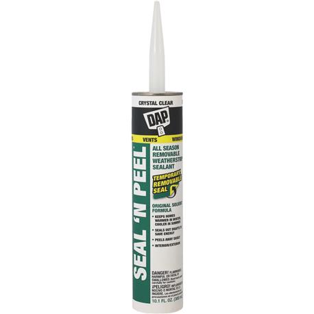 DAP Seal 'N Peel Removable Weather Stripping Sealant, 1.1 oz.