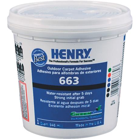 Henry Premium Outdoor Carpet Adhesive, 1 qt.