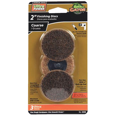 Gator 2 In. Finishing Surface Sanding Disc, Coarse