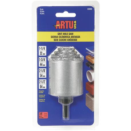 ARTU 6-Piece Tungsten Carbide Grit Hole Saw Set