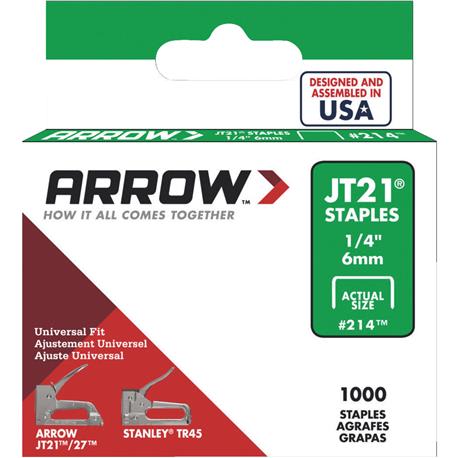 Arrow JT21 Light-Duty Staple, 1/4 In.
