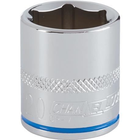 Channellock 3/8 in. Drive 20mm 6-Point Shallow Metric Socket