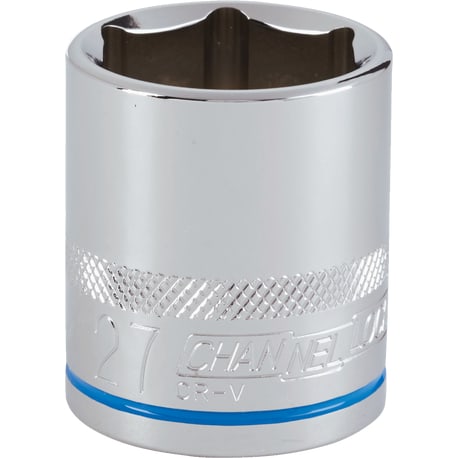 Channellock 1/2 in. Drive 27mm 6-Point Shallow Metric Socket