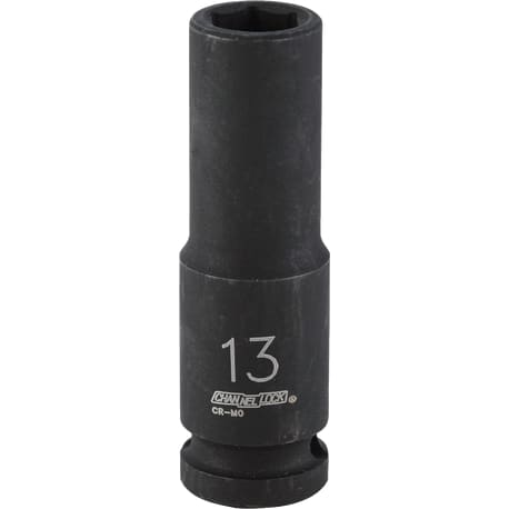 Channellock 1/2 in. Drive 13mm 6-Point Deep Metric Impact Socket