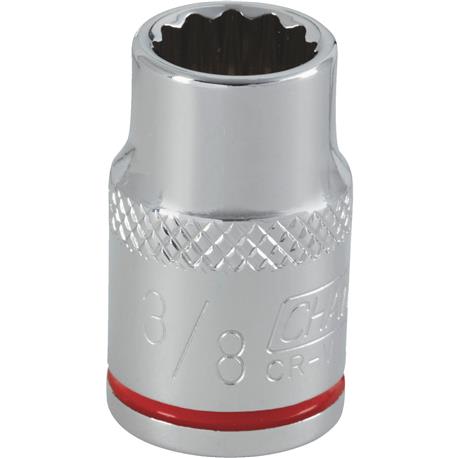 Channellock 3/8 in. Drive 3/8 in. 12-Point Shallow Standard Socket