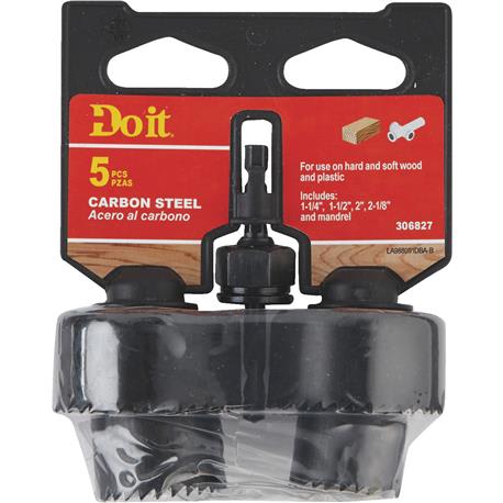 Do it Best Carbon Steel Hole Saw Set, 5-Piece