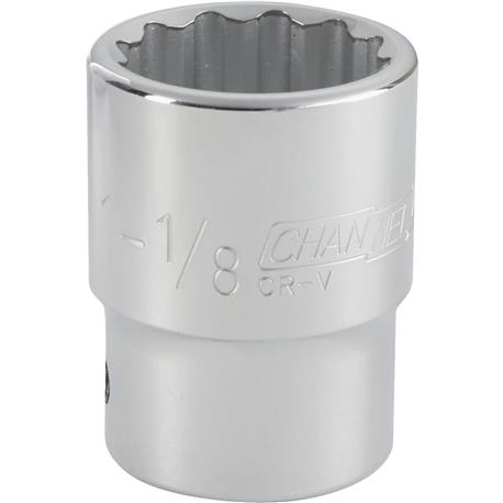 Channellock 3/4 in. Drive 1-1/8 in. 12-Point Shallow Standard Socket