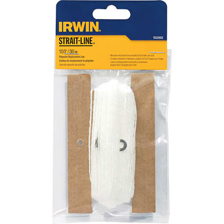 Irwin Strait-Line Twisted Polyester Chalk Line, 100 ft.