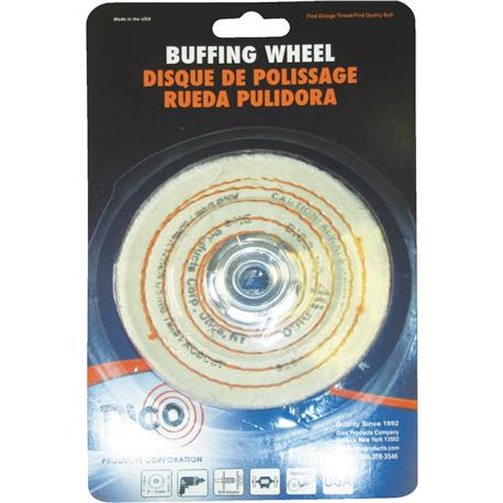 Nyalox 4 in. Spiral Sewed Buffing Wheel, 1/4 in. Shank