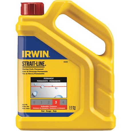 Irwin Strait-Line Red Permanent Chalk Line Chalk, 2-1/2 lb.