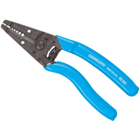 Channellock 10 to 18 Solid AWG, 12 to 20 AWG Strand Wire Stripper, 7 in.