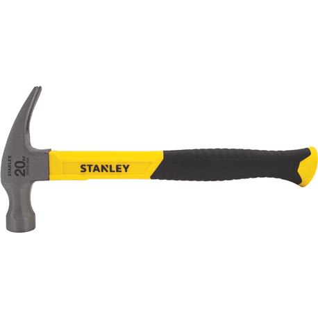 Stanley 20 oz. Smooth Face Rip Claw Hammer with Fiberglass Handle