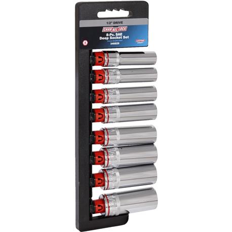 Channellock 1/2 in. Drive 6-Point Deep Standard Socket Set, 8-Piece