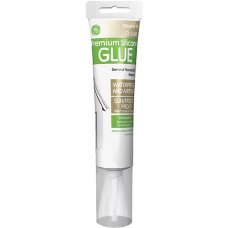 GE Clear Premium Silicone Ii Household Glue, 2.8 oz.