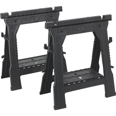 Channellock 27 in.1,000 lb. Capacity Plastic Folding Sawhorse Set, 2-Pack