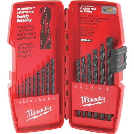 Milwaukee THUNDERBOLT® 15-PC Black Oxide Drill Bits